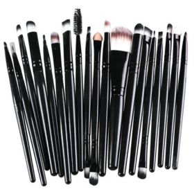 20Pcs Makeup Brushes Set Black
