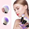 Purple makeup brush without bag Premium Synthetic Kabuki Foundation Blending Face Powder Mineral Eyeshadow Make Up Brushes Set