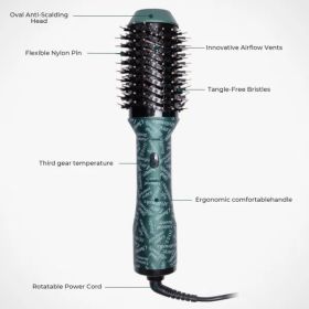 Hair Dryer Brush Blow Dryer Brush in One Green