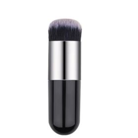 New Fashion Chubby Pier Foundation Brush Black Silver